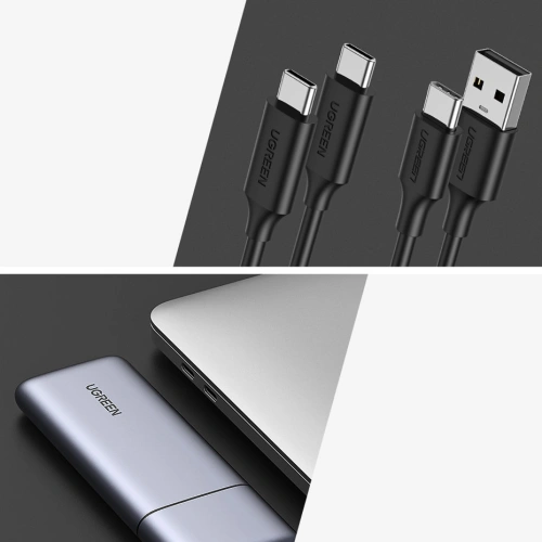 Obudowa SSD M.2 UGREEN CM389 NVMe/SATA USB 3.2 Gen 2 (10Gbps) szary + kabel USB/USB-C 0,5m + kabel USB-C - USB- C 0,5m