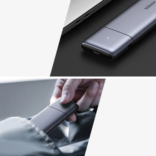 Obudowa SSD M.2 UGREEN CM389 NVMe/SATA USB 3.2 Gen 2 (10Gbps) szary + kabel USB/USB-C 0,5m + kabel USB-C - USB- C 0,5m