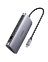 Hub UGREEN CM179 9w1 USB-C - 3x USB 3.2 Gen/HDMI (4K@60Hz)/VGA (Full HD@60Hz)/Ethernet/czytnik kart TF, SD/USB-C PD 100W szary