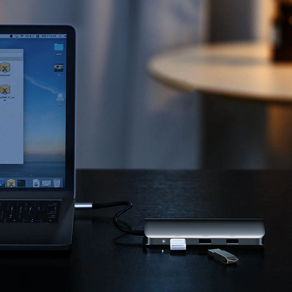 Hurtownia GSM - Hub UGREEN CM179 9w1 USB-C - 3x USB 3.2 Gen/HDMI (4K@60Hz)/VGA (Full HD@60Hz)/Ethernet/czytnik kart TF, SD/USB-C PD 100W szary - UGR1411 - {ean13} - Hurt