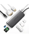 Hurtownia GSM - Hub UGREEN CM179 9w1 USB-C - 3x USB 3.2 Gen/HDMI (4K@60Hz)/VGA (Full HD@60Hz)/Ethernet/TF-, SD-Kartenleser/USB-C PD 100W grau - UGR1411 - {ean13} - Hurt