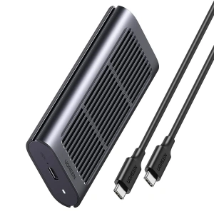 Obudowa SSD UGREEN CM374 NVMe/PCIe USB 3.2 Gen 2x2 (SuperSpeed USB 20 Gbps) M.2 (M, M&B key) + kabel USB-C czarny 