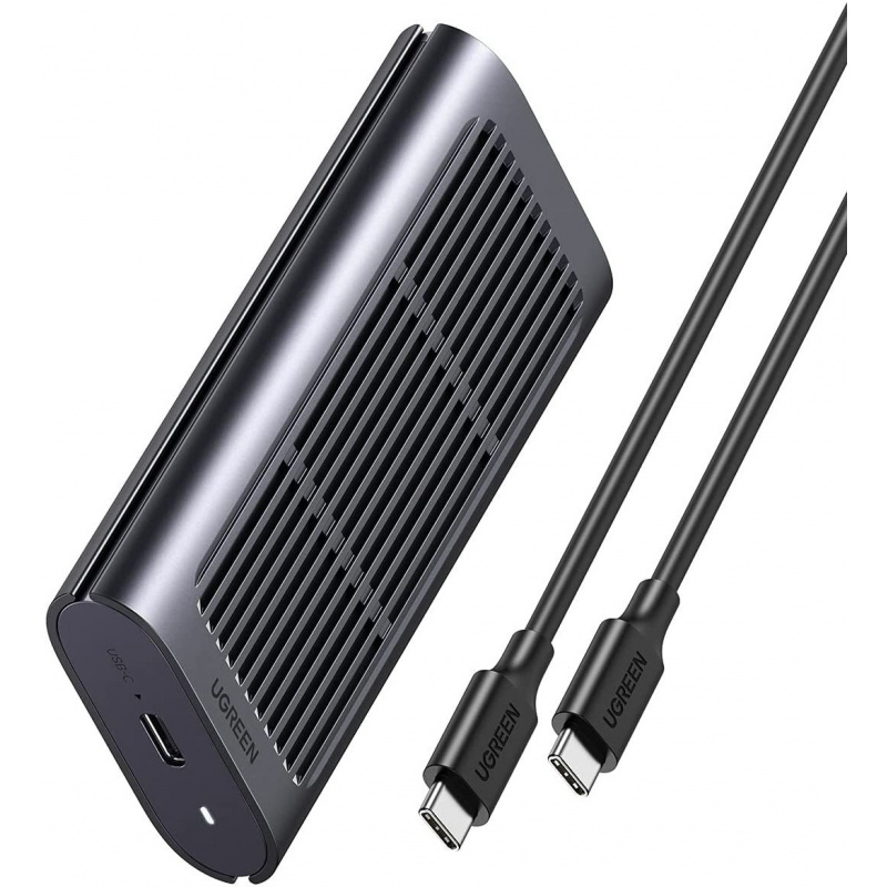 Ugreen Distributor - 6957303885541 - UGR1412 - Ugreen SSD case for NVMe / PCIe USB 3.2 Gen 2x2 (SuperSpeed USB 20 Gbps) M.2 (M, M&B key) black (USB Type C cable included) (CM374 black) - B2B homescreen