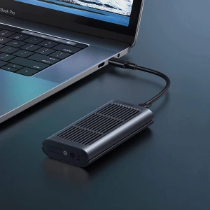 Obudowa SSD UGREEN CM374 NVMe/PCIe USB 3.2 Gen 2x2 (SuperSpeed USB 20 Gbps) M.2 (M, M&B key) + kabel USB-C czarny 