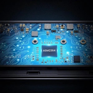 Obudowa SSD UGREEN CM374 NVMe/PCIe USB 3.2 Gen 2x2 (SuperSpeed USB 20 Gbps) M.2 (M, M&B key) + kabel USB-C czarny 