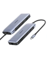 UGREEN CM274 Hub 9in1 USB-C - HDMI/DP/VGA/2xUSB/RJ45/Ethernet/SD, TF card reader/USB-C PD 100W gray