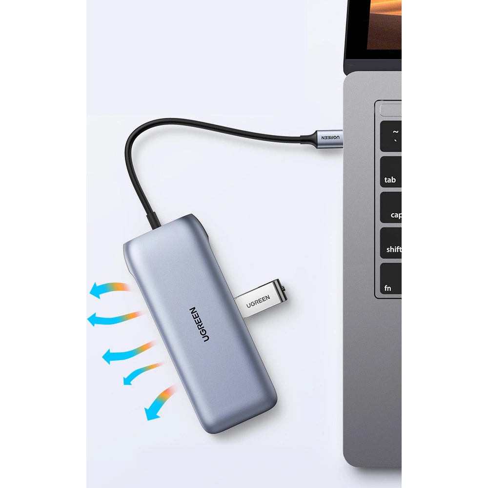 Hurtownia GSM - Hub UGREEN CM274 9v1 USB-C - HDMI/DP/VGA/2xUSB/RJ45/Ethernet/čtečka karet SD, TF/USB-C PD 100W šedý - UGR1413 - {ean13} - Hurt