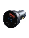 Hurtownia GSM - Autós töltő Baseus USB/USB-C 65W 5A SCP QC 4.0+ PD 3.0 LCD kijelzővel + USB-C/USB-C kábel szürke - BSU3585 - {ean13} - Hurt