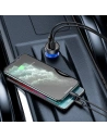 Hurtownia GSM - Autós töltő Baseus USB/USB-C 65W 5A SCP QC 4.0+ PD 3.0 LCD kijelzővel + USB-C/USB-C kábel szürke - BSU3585 - {ean13} - Hurt