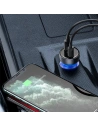 Hurtownia GSM - Autós töltő Baseus USB/USB-C 65W 5A SCP QC 4.0+ PD 3.0 LCD kijelzővel + USB-C/USB-C kábel szürke - BSU3585 - {ean13} - Hurt