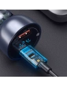 Hurtownia GSM - Autós töltő Baseus USB/USB-C 65W 5A SCP QC 4.0+ PD 3.0 LCD kijelzővel + USB-C/USB-C kábel szürke - BSU3585 - {ean13} - Hurt