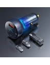 Hurtownia GSM - Încărcător auto Baseus USB/USB-C 65W 5A SCP QC 4.0+ PD 3.0 ecran LCD + cablu USB-C/USB-C gri - BSU3585 - {ean13} - Hurt