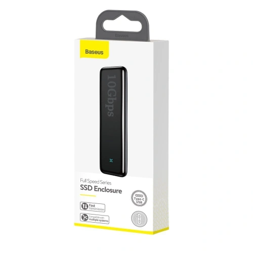 Obudowa SSD M.2 SATA Baseus USB 3.2 Gen 2 M/M+B key + kabel USB-C szary