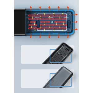 Obudowa SSD M.2 SATA Baseus USB 3.2 Gen 2 M/M+B key + kabel USB-C szary