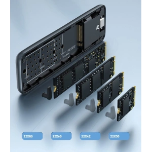 Obudowa SSD M.2 SATA Baseus USB 3.2 Gen 2 M/M+B key + kabel USB-C szary