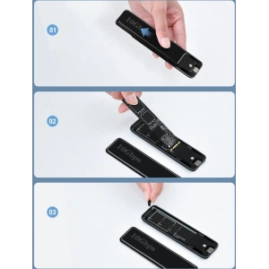 Obudowa SSD M.2 SATA Baseus USB 3.2 Gen 2 M/M+B key + kabel USB-C szary