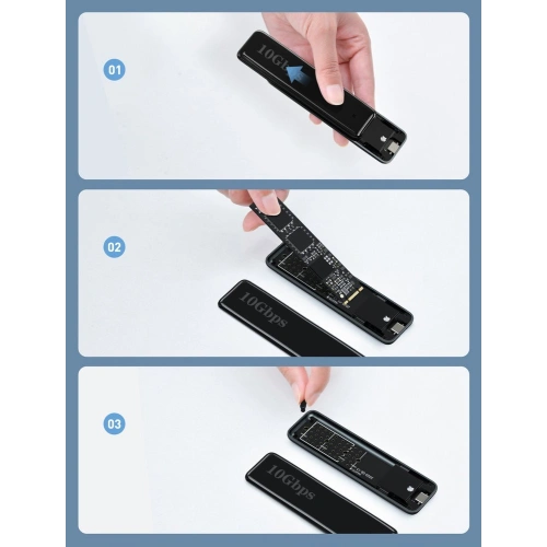 Obudowa SSD M.2 SATA Baseus USB 3.2 Gen 2 M/M+B key + kabel USB-C szary