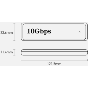 Obudowa SSD M.2 SATA Baseus USB 3.2 Gen 2 M/M+B key + kabel USB-C szary