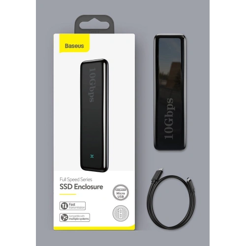 Obudowa SSD M.2 SATA Baseus USB 3.2 Gen 2 M/M+B key + kabel USB-C szary