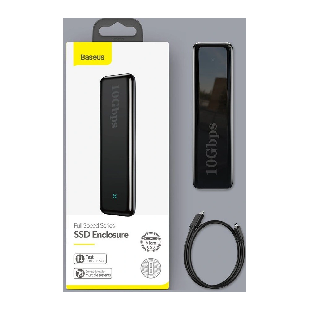Wholesale Baseus external SSD case M.2 USB 3.2 Gen 2 M/M+B key + USB-C cable gray - BSU3586 - {ean13} - Hurt