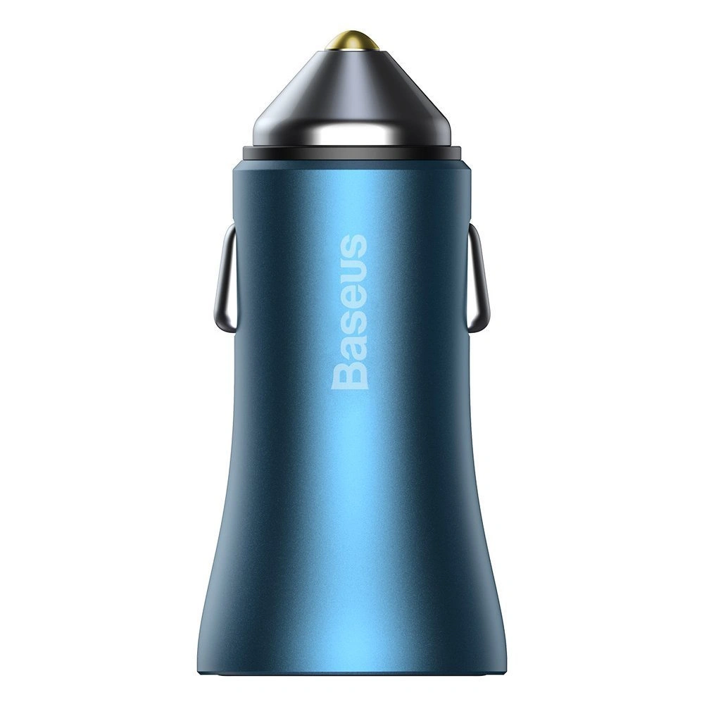 Wholesale Baseus Golden Contactor Pro Car Charger USB-C/USB 40W PD 3.0 QC 4.0+ SCP FCP AFC + USB-C/Lightning cable blue - BSU3587 - {ean13} - Hurt