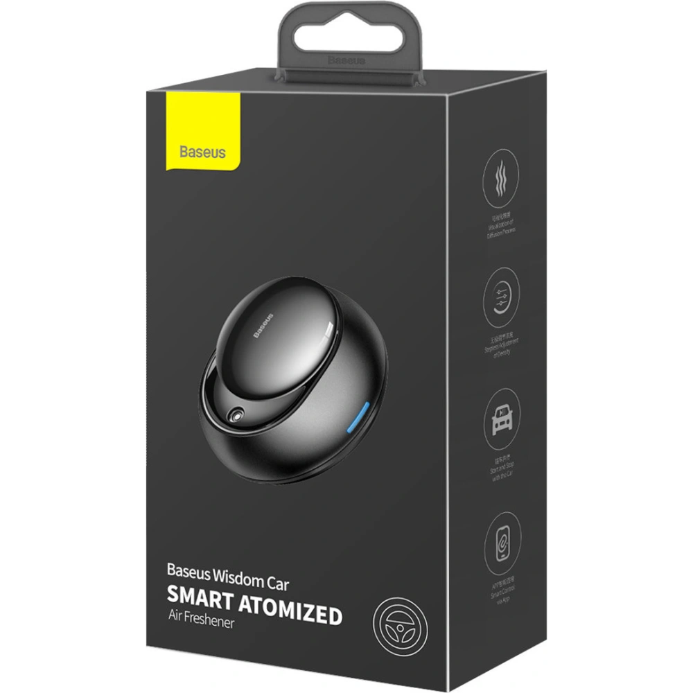 Wholesale Baseus car air freshener with atomizer black + 2 cartridges (Freesia + Bell) + USB-C charging cable 1m - BSU3589 - {ean13} - Hurt