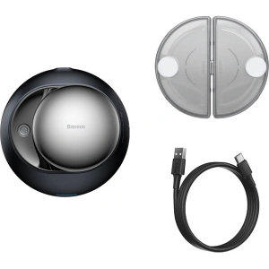 Hurtownia GSM - Samochodowy odświeżacz powietrza Baseus + 2 wkłady (Frezja + Dzwonek) + kabel USB-C 1m czarny - BSU3589 - {ean13} - Hurt