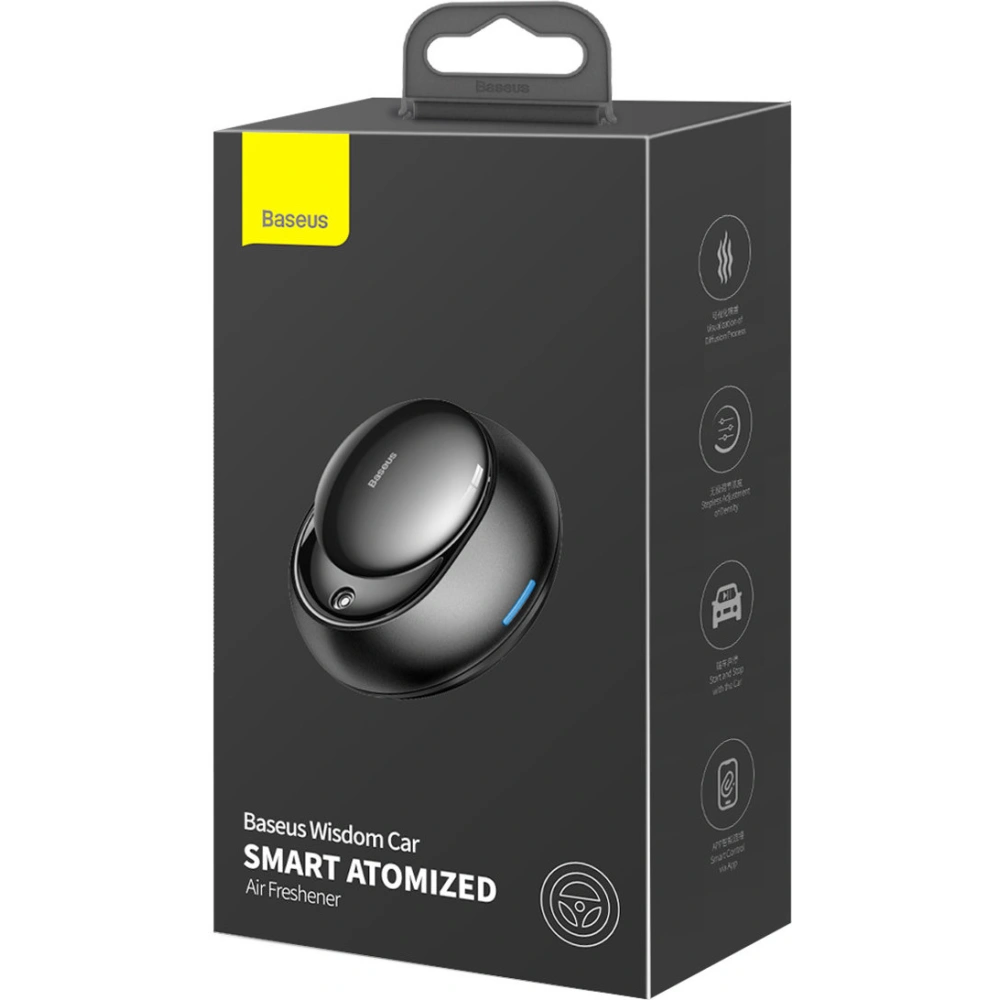 Wholesale Baseus car air freshener with atomizer black + 2 cartridges (Freesia + Basil with Mandarin) + USB-C charging cable 1m - BSU3590 - {ean13} - Hurt