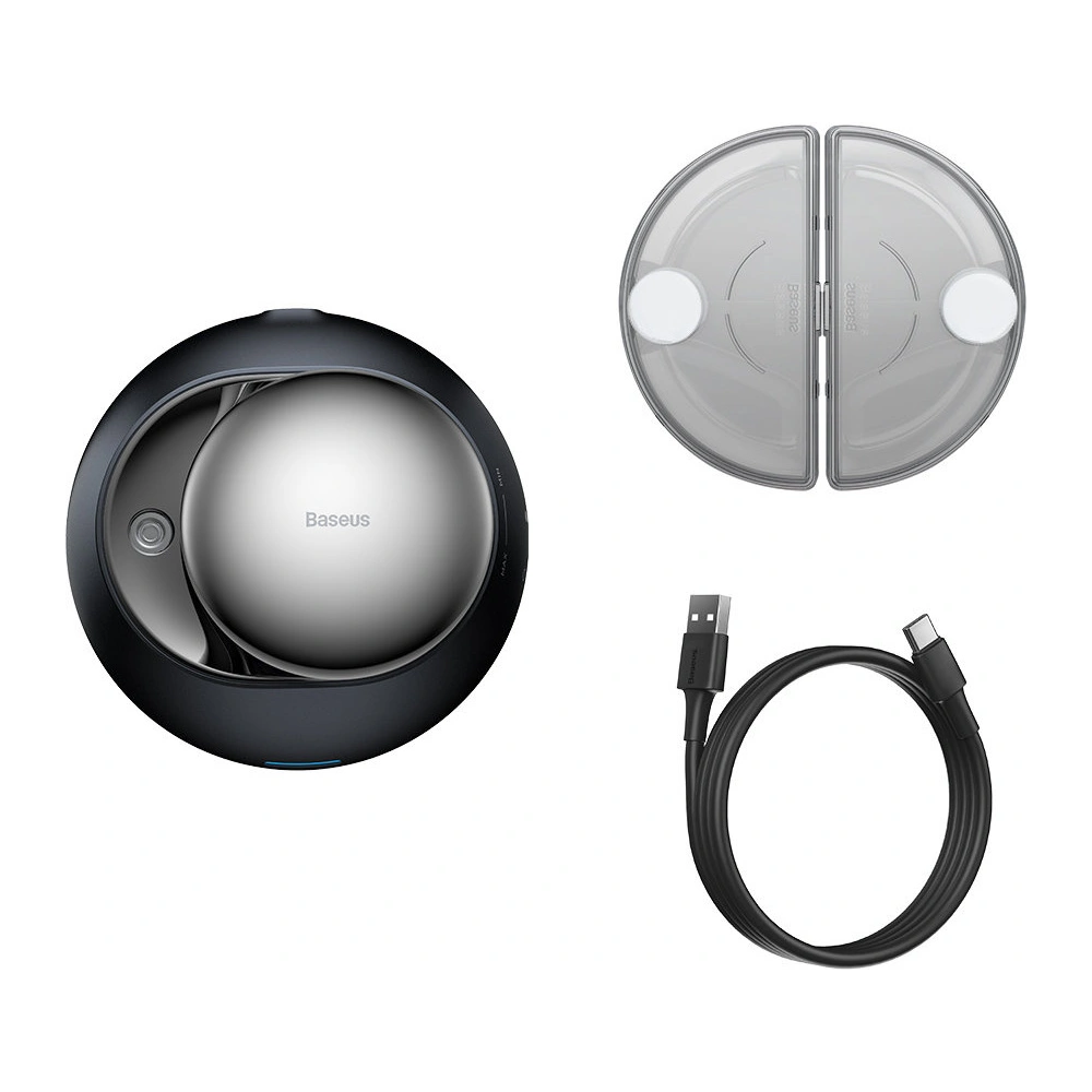 Wholesale Baseus car air freshener with atomizer black + 2 cartridges (Freesia + Basil with Mandarin) + USB-C charging cable 1m - BSU3590 - {ean13} - Hurt