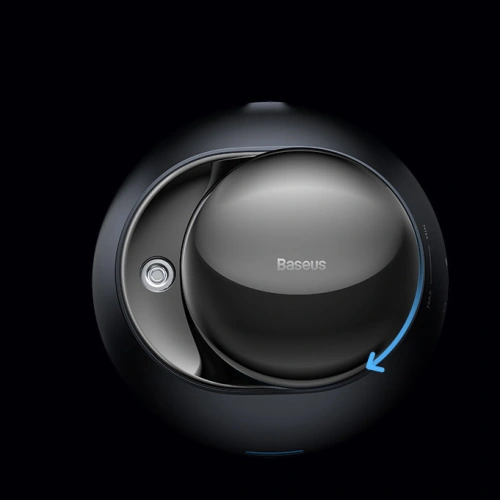 Samochodowy odświeżacz powietrza Baseus + 2 wkłady (Frezja + Bazylia z mandarynką) + kabel USB-C 1m czarny