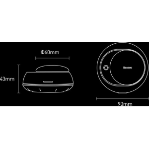 Hurtownia GSM - Auto-Lufterfrischer Baseus + 2 Nachfüllungen (Freesie + Basilikum mit Mandarine) + 1m schwarzes USB-C-Kabel - BSU3590 - {ean13} - Hurt