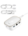 Hub Baseus 6in1 USB-C/Speicherkartenleser/externe Netzwerkkarte/USB 3.0/RJ45/HDMI/SD/micro SD PD 60W weiß