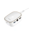 Wholesale Baseus multifunctional USB Type C HUB, memory card reader, external network card (USB 3.0, RJ45, HDMI, SD, micro SD) Power Delivery 60 W white - BSU3591 - {ean13} - Hurt