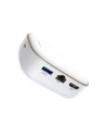 Wholesale Baseus multifunctional USB Type C HUB, memory card reader, external network card (USB 3.0, RJ45, HDMI, SD, micro SD) Power Delivery 60 W white - BSU3591 - {ean13} - Hurt