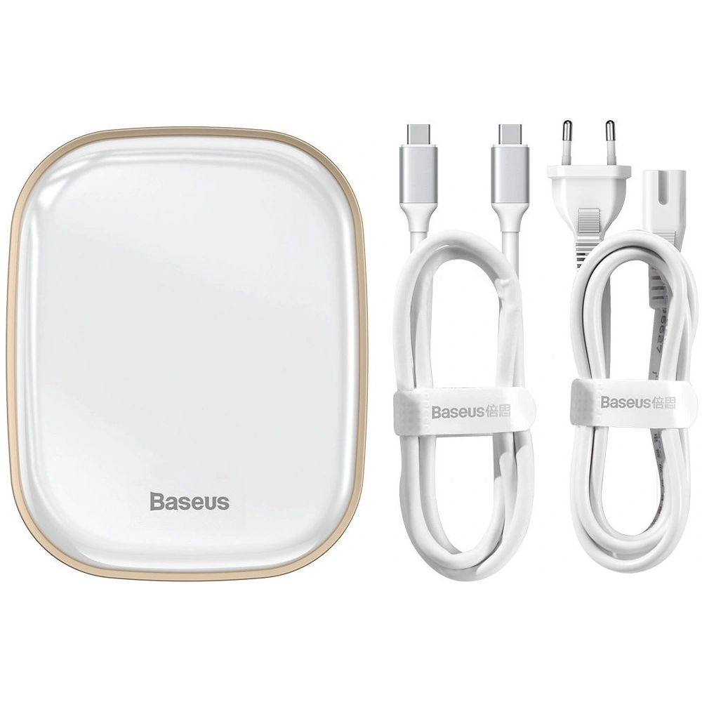 Wholesale Baseus multifunctional USB Type C HUB, memory card reader, external network card (USB 3.0, RJ45, HDMI, SD, micro SD) Power Delivery 60 W white - BSU3591 - {ean13} - Hurt