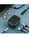 Wholesale Baseus multifunctional USB Type C HUB, memory card reader, external network card (USB 3.0, RJ45, HDMI, SD, micro SD) Power Delivery 60 W white - BSU3591 - {ean13} - Hurt
