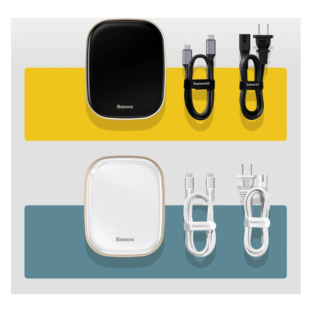 Wholesale Baseus multifunctional USB Type C HUB, memory card reader, external network card (USB 3.0, RJ45, HDMI, SD, micro SD) Power Delivery 60 W white - BSU3591 - {ean13} - Hurt