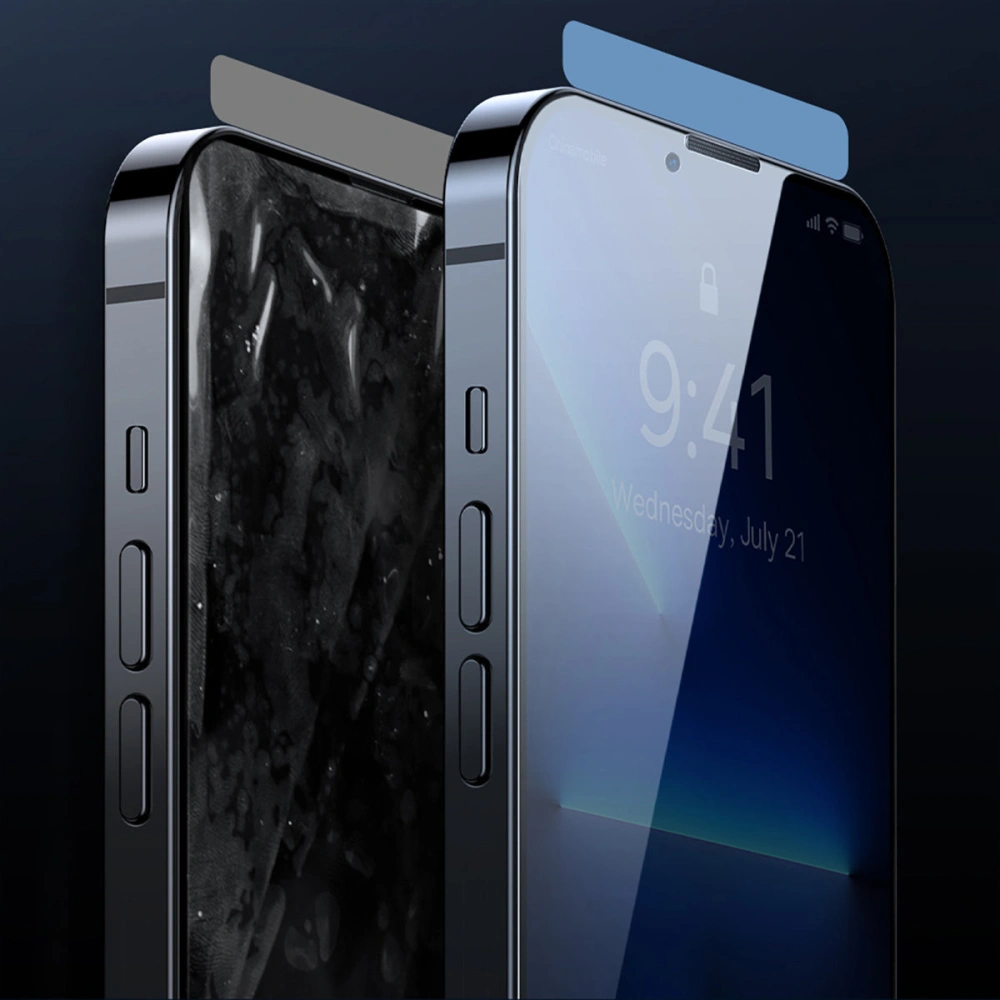 Wholesale Baseus Anti Spy Glass Apple iPhone 12 Pro Max Privacy with a cover for the loudspeaker + positioner (case friendly) - BSU3592 - {ean13} - Hurt