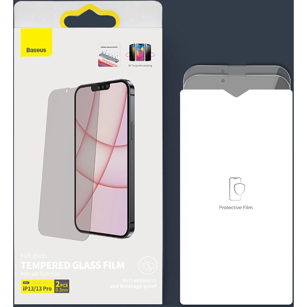 Hurtownia GSM - Privatisierendes Glas Baseus Apple iPhone 12 Pro Max Privacy mit Lautsprecherschutz + Positionierer (case friendly) - BSU3592 - {ean13} - Hurt