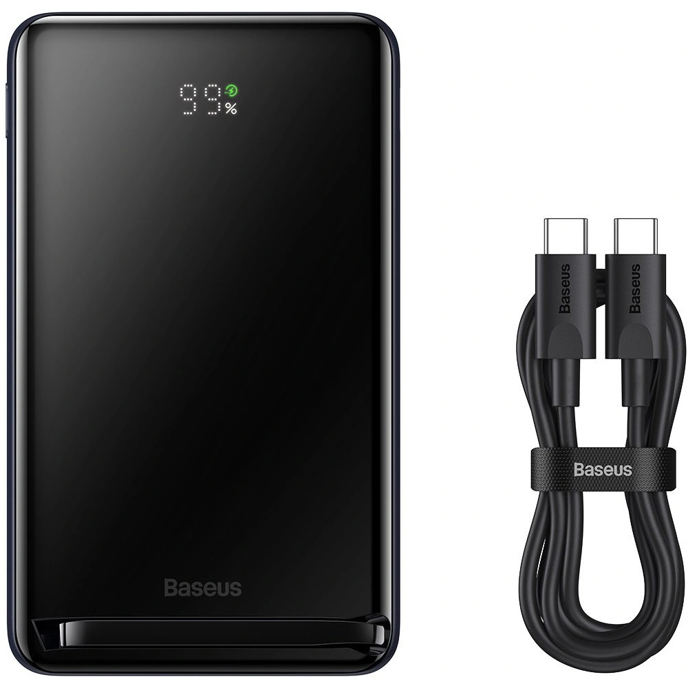 Hurtownia GSM - Powerbank Baseus Magnetic Halterung Drahtloses Laden MagSafe 10000mAh 20W marineblau + USB-C Kabel Baseus Xiaobai-Serie 60W 0,5m - BSU3593 - {ean13} - Hurt