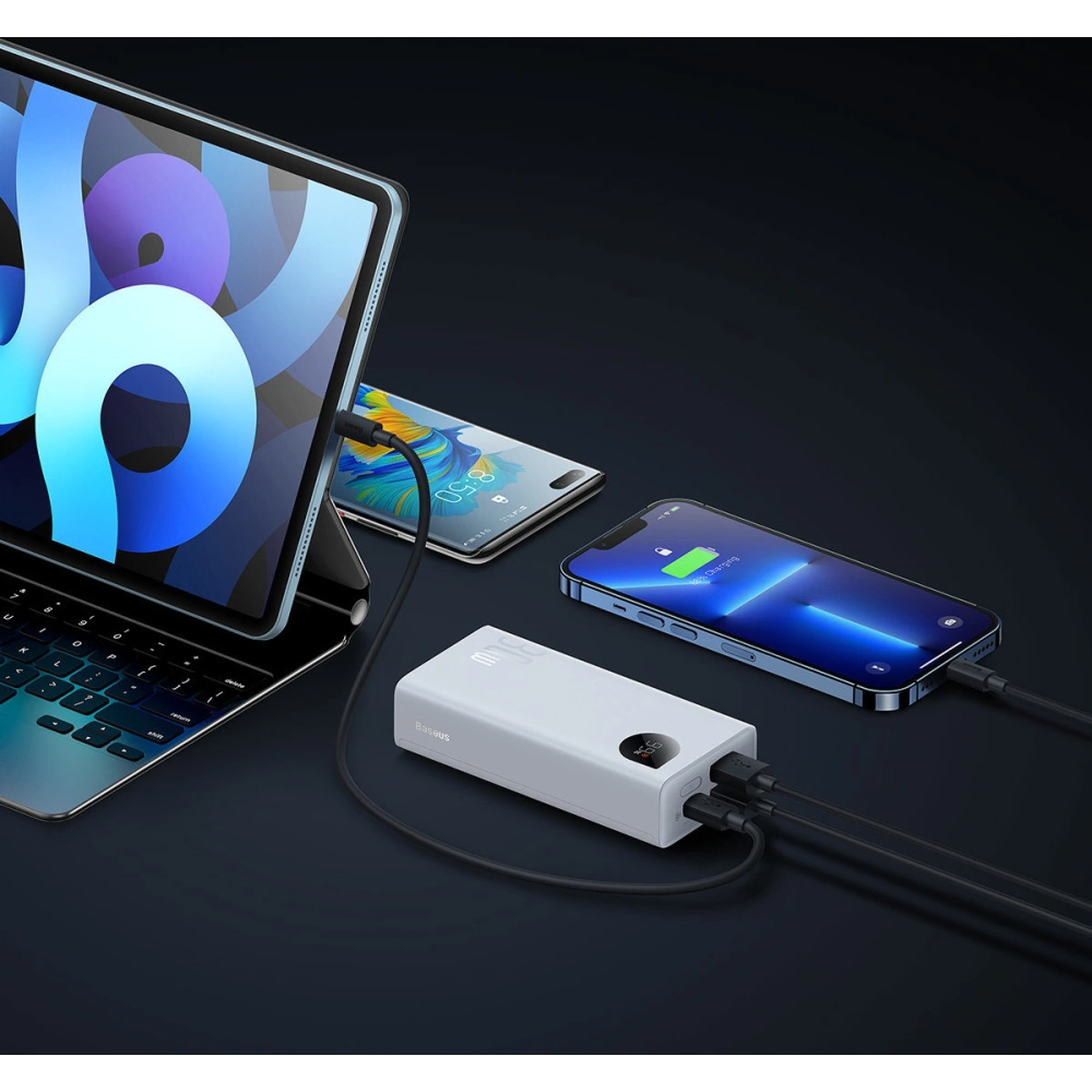 Hurtownia GSM - Powerbank Baseus Adaman2 10000mAh 30W 2xUSB/1xUSB-C PD QC SCP alb - BSU3597 - {ean13} - Hurt