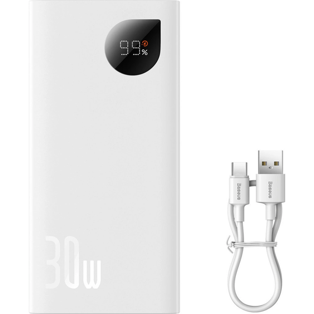 Wholesale Baseus Adaman2 Powerbank 10000mAh 30W 2xUSB/1xUSB-C PD QC SCP white - BSU3597 - {ean13} - Hurt