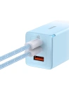 Hurtownia GSM - Încărcătorul de rețea GaN Baseus 2xUSB-C/USB 65W QC PD albastru + cablu USB-C 100W 1m albastru - BSU3598 - {ean13} - Hurt