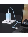 Hurtownia GSM - Încărcătorul de rețea GaN Baseus 2xUSB-C/USB 65W QC PD albastru + cablu USB-C 100W 1m albastru - BSU3598 - {ean13} - Hurt