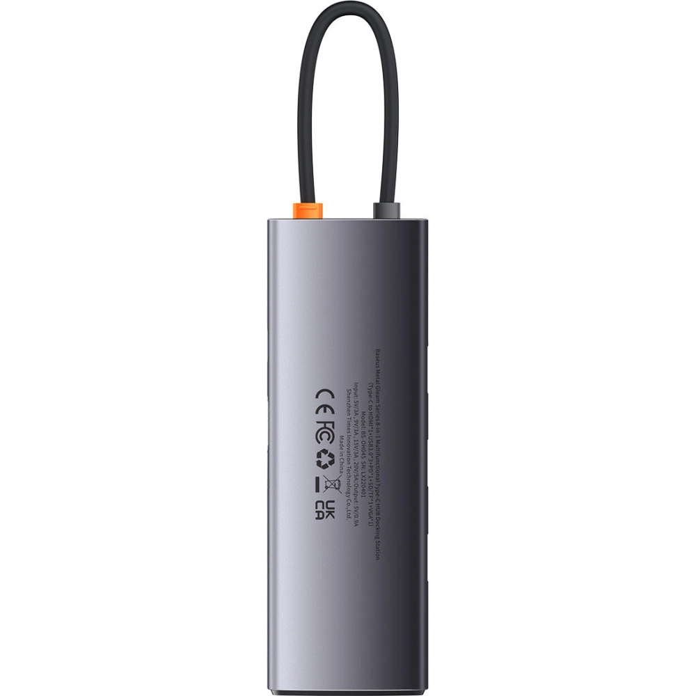 Wholesale Baseus Metal Gleam Series 8in1 HUB Docking Station USB-C - HDMI/3x USB 3.2 Gen.1/Power Delivery/SD card reader/TF card reader/VGA gray - BSU3599 - {ean13} - Hurt
