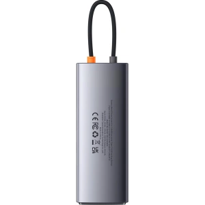 Hurtownia GSM - Hub Baseus Metal Gleam Series 9in1 USB-C - 2xHDMI/2xUSB 3.2 Gen. 1/USB 2.0/Power Delivery/SD kártyaolvasó/TF kártyaolvasó/RJ-45 szürke - BSU3600 - {ean13} - Hurt