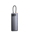 Hurtownia GSM - Hub Baseus Metal Gleam Series 9in1 USB-C - 2xHDMI/2xUSB 3.2 Gen. 1/USB 2.0/Power Delivery/czytnik kart SD/czytnik kart TF/RJ-45 szary - BSU3600 - {ean13} - Hurt