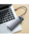 Hurtownia GSM - Hub Baseus Metal Gleam Series 9in1 USB-C - 2xHDMI/2xUSB 3.2 Gen. 1/USB 2.0/Power Delivery/SD-Kartenleser/TF-Kartenleser/RJ-45 grau - BSU3600 - {ean13} - Hurt
