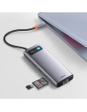 Hurtownia GSM - Hub Baseus Metal Gleam Series 9in1 USB-C - 2xHDMI/2xUSB 3.2 Gen. 1/USB 2.0/Power Delivery/SD-Kartenleser/TF-Kartenleser/RJ-45 grau - BSU3600 - {ean13} - Hurt