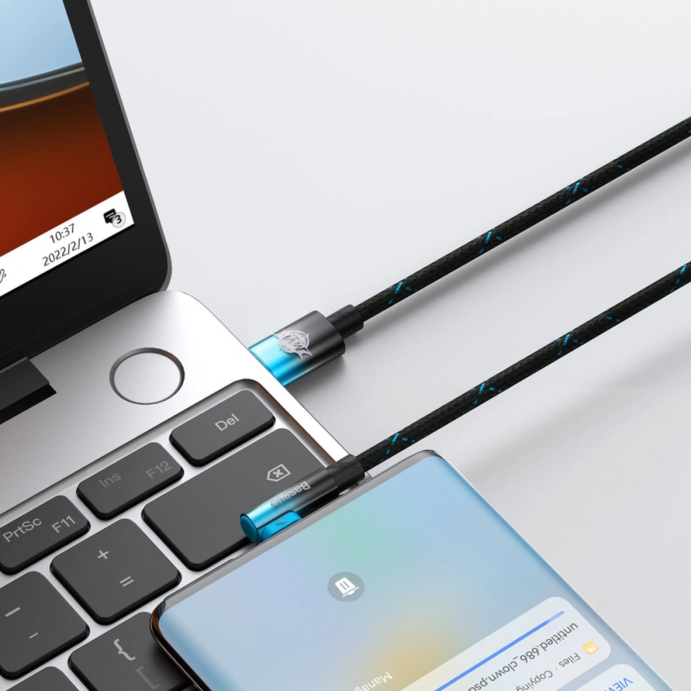Hurtownia GSM - Kabel kątový Baseus MVP Elbow Power Delivery USB-C/USB-C 1m 100W 5A modrý - BSU3601 - {ean13} - Hurt
